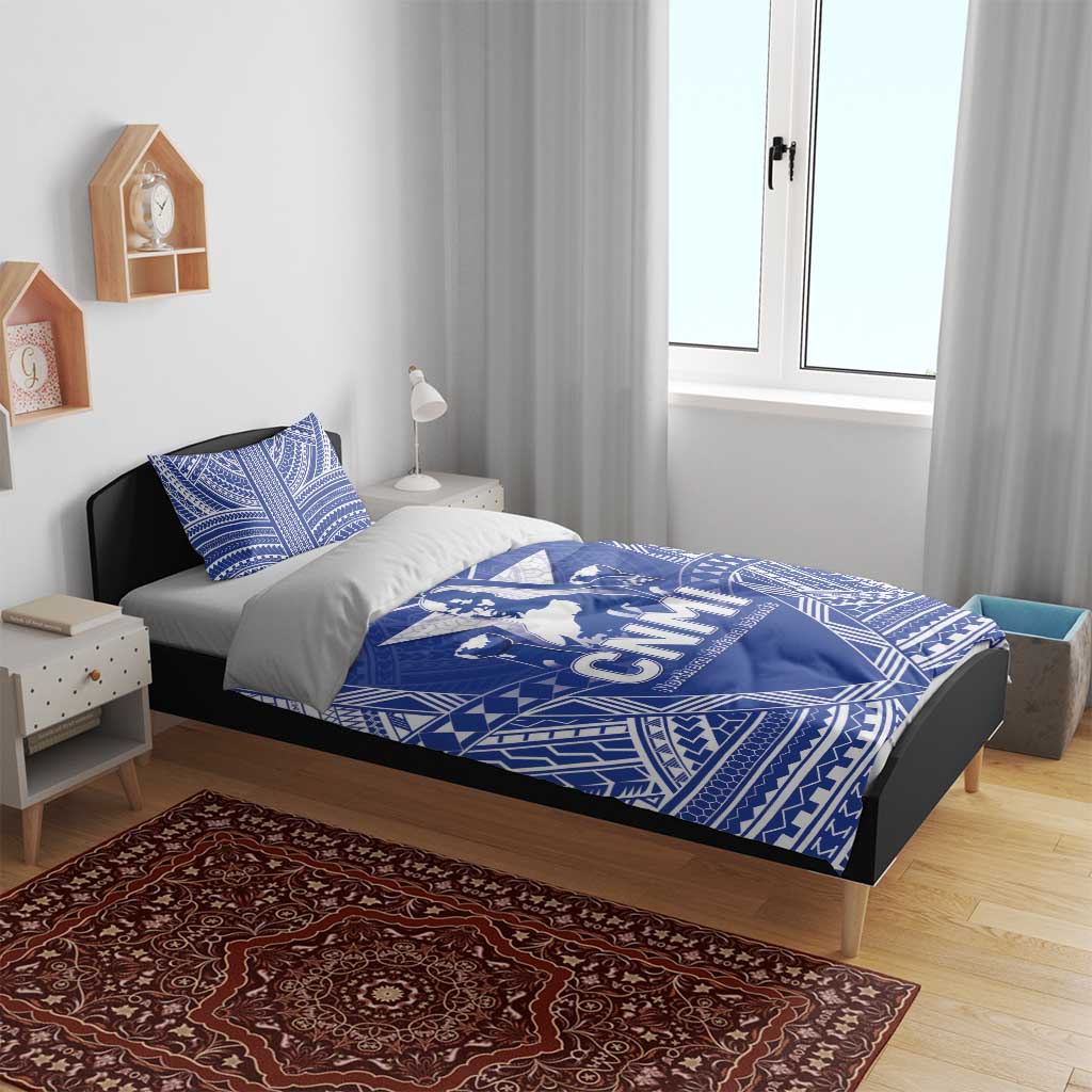 Northern Mariana Islands Bedding Set Chamorro Warrior Tribal Pattern LT05 - Polynesian Pride