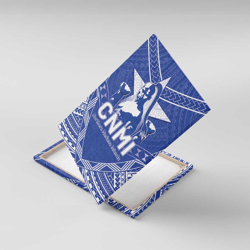 Northern Mariana Islands Canvas Wall Art Chamorro Warrior Tribal Pattern