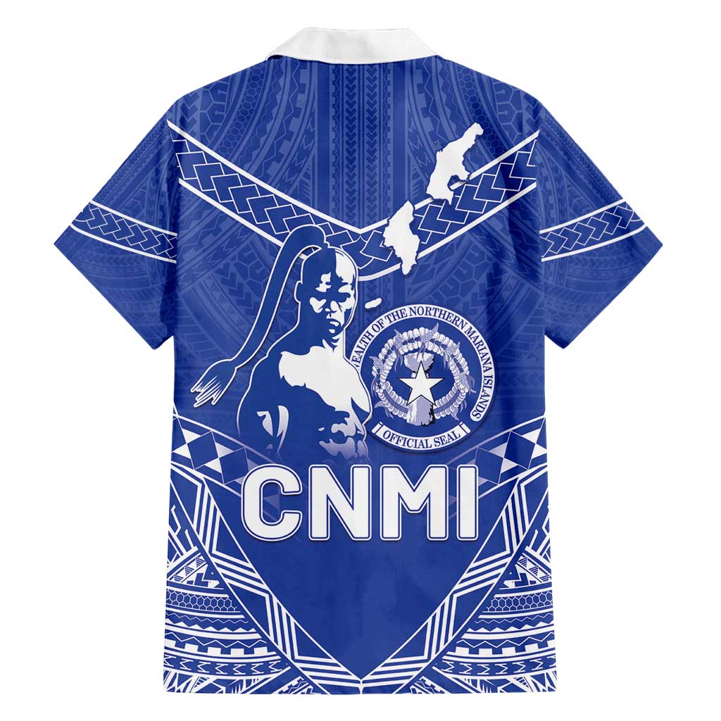 Northern Mariana Islands Family Matching Off Shoulder Short Dress and Hawaiian Shirt Chamorro Warrior Tribal Pattern LT05 - Polynesian Pride