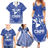Northern Mariana Islands Family Matching Summer Maxi Dress and Hawaiian Shirt Chamorro Warrior Tribal Pattern LT05 - Polynesian Pride