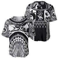 Polynesia Maui Tattoo Inspired Baseball Jersey Black Version LT05 - Polynesian Pride