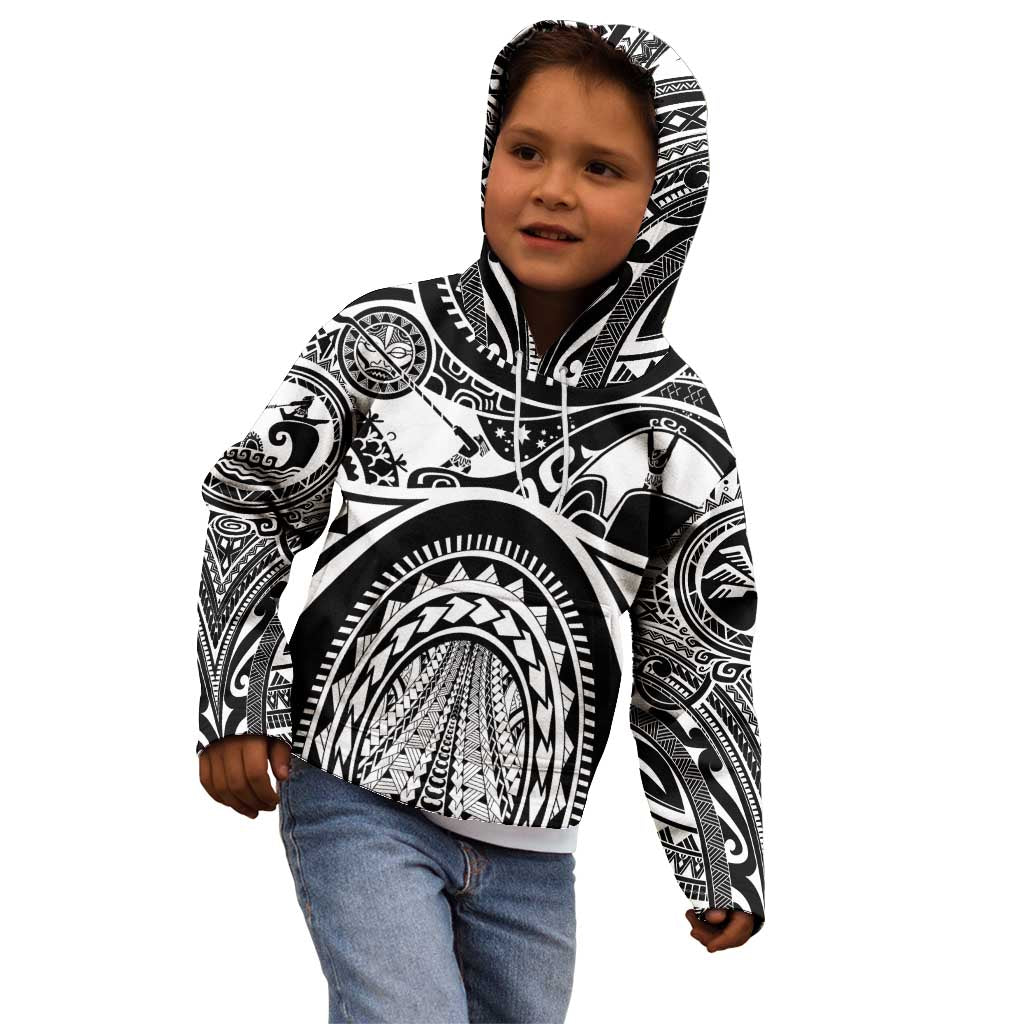 Polynesia Maui Tattoo Inspired Kid Hoodie Black Version