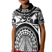 Polynesia Maui Tattoo Inspired Kid Polo Shirt Black Version LT05 Kid Black - Polynesian Pride
