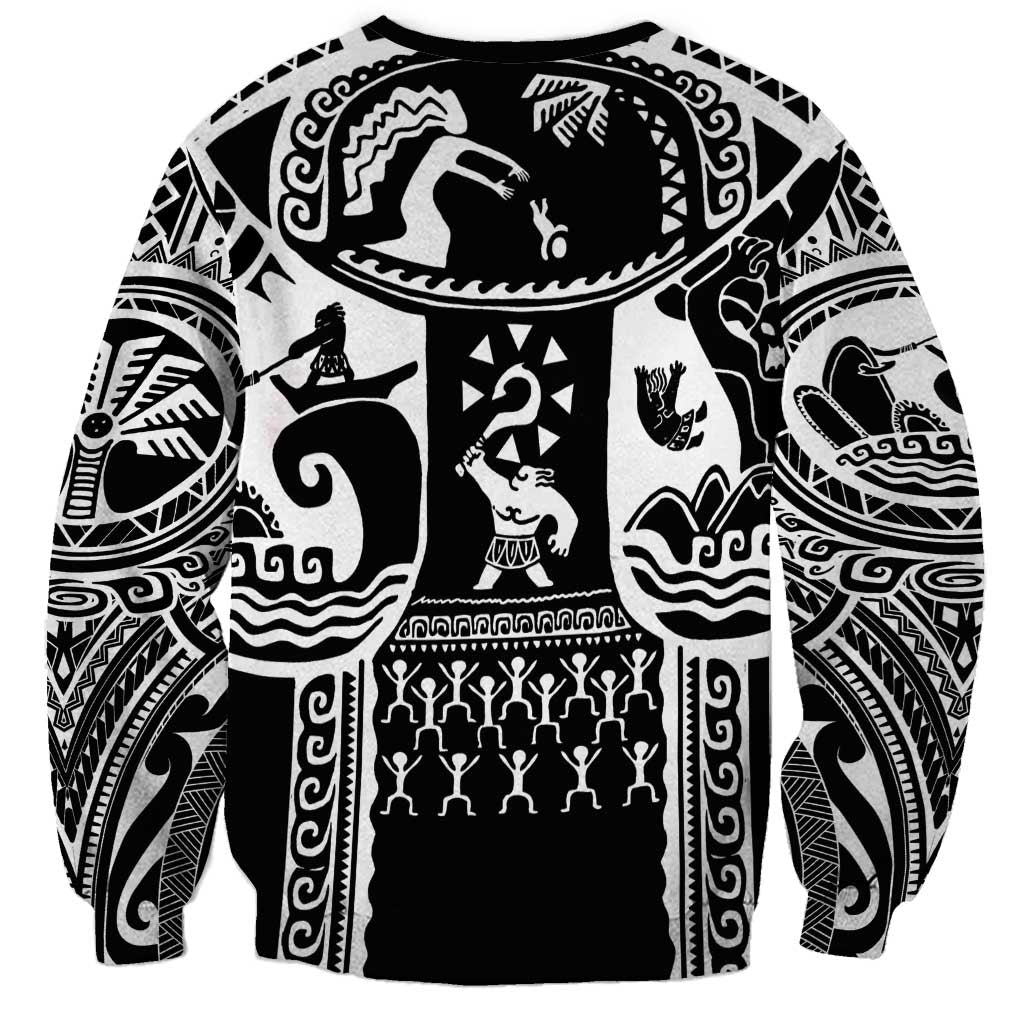 Polynesia Maui Tattoo Inspired Sweatshirt Black Version