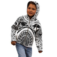 Polynesia Maui Tattoo Inspired Kid Hoodie White Version