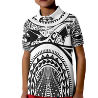 Polynesia Maui Tattoo Inspired Kid Polo Shirt White Version LT05 Kid White - Polynesian Pride