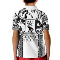 Polynesia Maui Tattoo Inspired Kid Polo Shirt White Version LT05 - Polynesian Pride