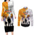 Australia And New Zealand ANZAC Day Couples Matching Long Sleeve Bodycon Dress and Long Sleeve Button Shirt Lest We Forget LT05 Yellow - Polynesian Pride