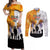 Australia And New Zealand ANZAC Day Couples Matching Off Shoulder Maxi Dress and Long Sleeve Button Shirt Lest We Forget LT05 Yellow - Polynesian Pride