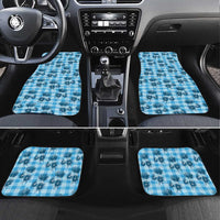 Blue Palaka Hawaii Car Mats Hawaiian Lehua Blossoms