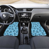 Blue Palaka Hawaii Car Mats Hawaiian Lehua Blossoms