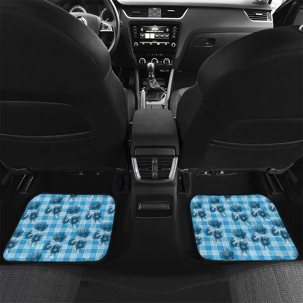Blue Palaka Hawaii Car Mats Hawaiian Lehua Blossoms