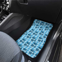 Blue Palaka Hawaii Car Mats Hawaiian Lehua Blossoms