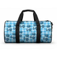 Blue Palaka Hawaii Duffle Bag Hawaiian Lehua Blossoms LT05 One size Blue - Polynesian Pride