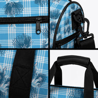 Blue Palaka Hawaii Duffle Bag Hawaiian Lehua Blossoms LT05 - Polynesian Pride