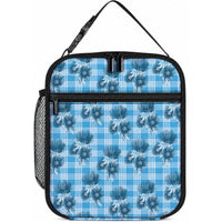 Blue Palaka Hawaii Lunch Bag Hawaiian Lehua Blossoms