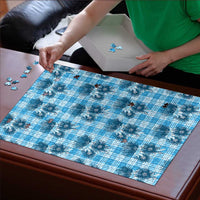 Blue Palaka Hawaii Puzzle Hawaiian Lehua Blossoms