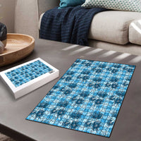 Blue Palaka Hawaii Puzzle Hawaiian Lehua Blossoms