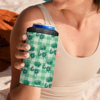 Green Palaka Hawaii 4 in 1 Can Cooler Tumbler Hawaiian Lehua Blossoms LT05 - Polynesian Pride