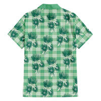 Green Palaka Hawaii Family Matching Mermaid Dress and Hawaiian Shirt Hawaiian Lehua Blossoms LT05 - Polynesian Pride
