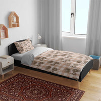 Brown Palaka Hawaii Bedding Set Hawaiian Lehua Blossoms LT05 - Polynesian Pride