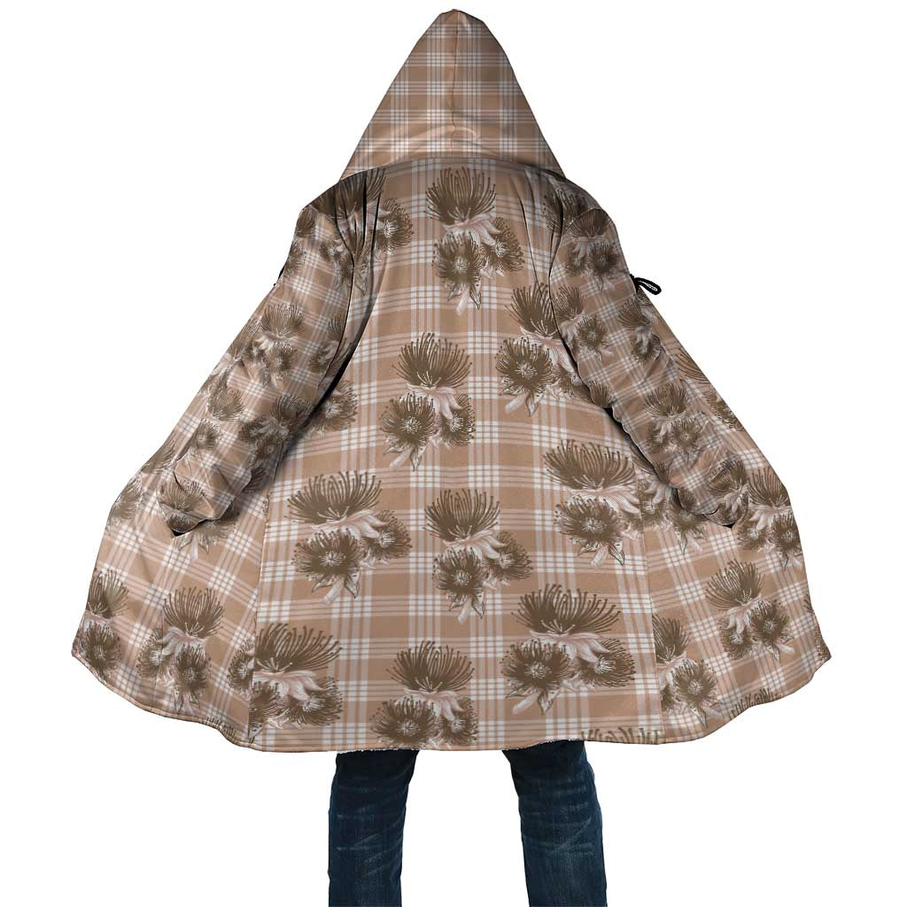 Brown Palaka Hawaii Cloak Hawaiian Lehua Blossoms