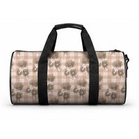 Brown Palaka Hawaii Duffle Bag Hawaiian Lehua Blossoms LT05 One size Brown - Polynesian Pride