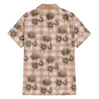Brown Palaka Hawaii Family Matching Summer Maxi Dress and Hawaiian Shirt Hawaiian Lehua Blossoms LT05 - Polynesian Pride