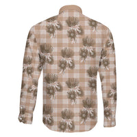 Brown Palaka Hawaii Family Matching Summer Maxi Dress and Hawaiian Shirt Hawaiian Lehua Blossoms LT05 - Polynesian Pride