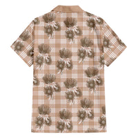 Brown Palaka Hawaii Hawaiian Shirt Hawaiian Lehua Blossoms