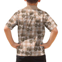 Brown Palaka Hawaii Hawaiian Shirt Hawaiian Lehua Blossoms