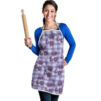 Purple Palaka Hawaii Apron Hawaiian Lehua Blossoms LT05 - Polynesian Pride
