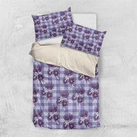Purple Palaka Hawaii Bedding Set Hawaiian Lehua Blossoms LT05 US Twin 172cm x 218cm Purple - Polynesian Pride