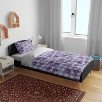 Purple Palaka Hawaii Bedding Set Hawaiian Lehua Blossoms LT05 - Polynesian Pride