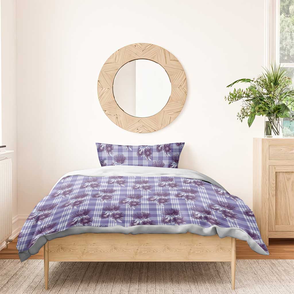 Purple Palaka Hawaii Bedding Set Hawaiian Lehua Blossoms LT05 - Polynesian Pride