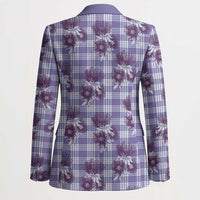 Purple Palaka Hawaii Blazer Hawaiian Lehua Blossoms