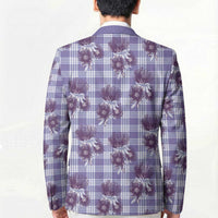 Purple Palaka Hawaii Blazer Hawaiian Lehua Blossoms