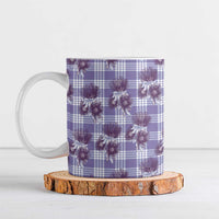 Purple Palaka Hawaii Ceramic Mug Hawaiian Lehua Blossoms