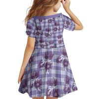 Purple Palaka Hawaii Family Matching Off The Shoulder Long Sleeve Dress and Hawaiian Shirt Hawaiian Lehua Blossoms LT05 - Polynesian Pride