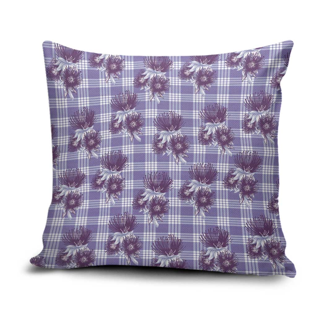 Purple Palaka Hawaii Pillow Cover Hawaiian Lehua Blossoms LT05 Purple - Polynesian Pride