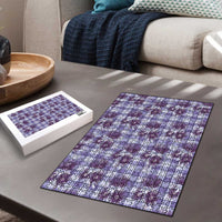 Purple Palaka Hawaii Puzzle Hawaiian Lehua Blossoms