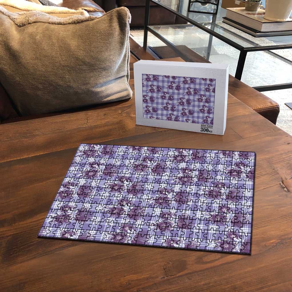 Purple Palaka Hawaii Puzzle Hawaiian Lehua Blossoms