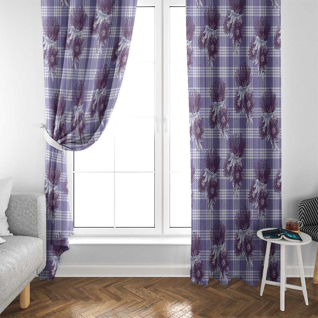 Purple Palaka Hawaii Window Curtain Hawaiian Lehua Blossoms LT05 - Polynesian Pride