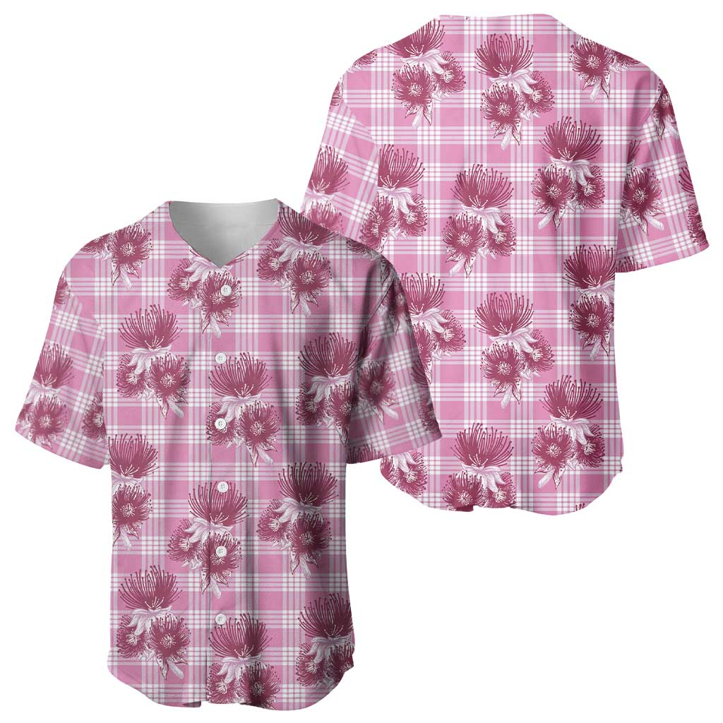 Pink Palaka Hawaii Baseball Jersey Hawaiian Lehua Blossoms LT05 - Polynesian Pride