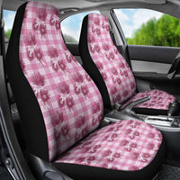 Pink Palaka Hawaii Car Seat Cover Hawaiian Lehua Blossoms
