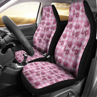 Pink Palaka Hawaii Car Seat Cover Hawaiian Lehua Blossoms