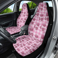 Pink Palaka Hawaii Car Seat Cover Hawaiian Lehua Blossoms