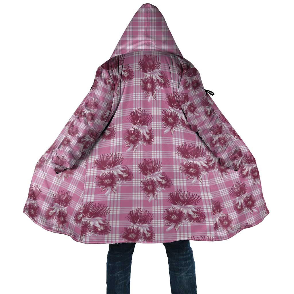 Pink Palaka Hawaii Cloak Hawaiian Lehua Blossoms