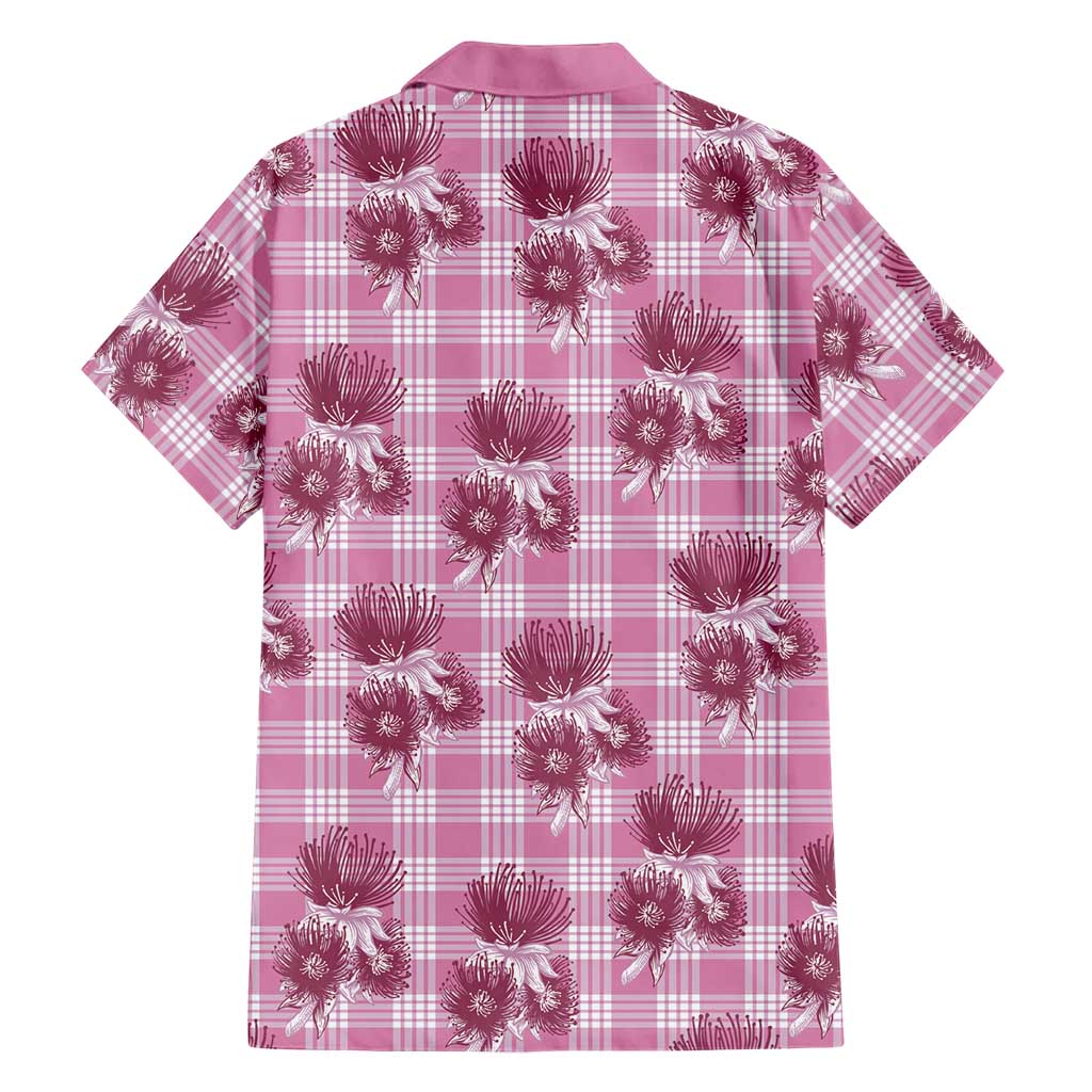 Pink Palaka Hawaii Family Matching Mermaid Dress and Hawaiian Shirt Hawaiian Lehua Blossoms LT05 - Polynesian Pride