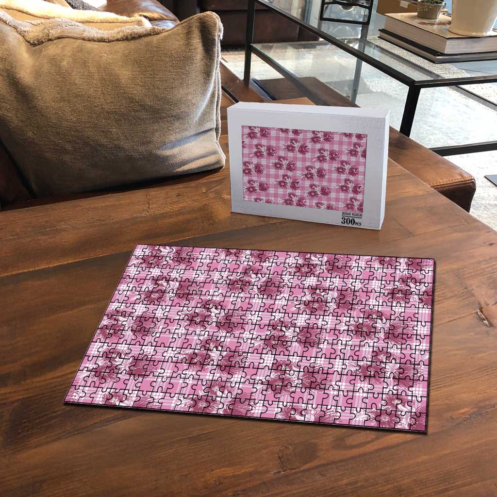 Pink Palaka Hawaii Puzzle Hawaiian Lehua Blossoms LT05 - Polynesian Pride